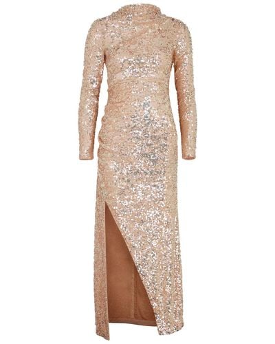 Needle & Thread Claudette Sequin-embellished Gown - Natural