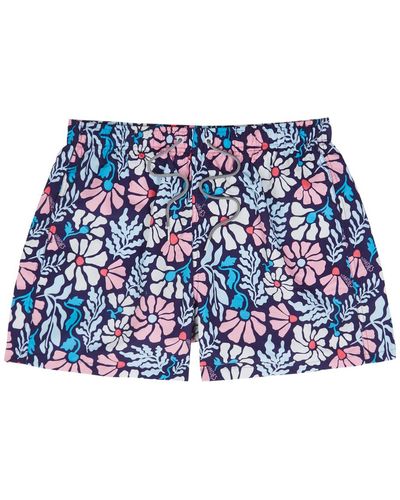 Boardies Mellow Printed Shell Swim Shorts - Blue