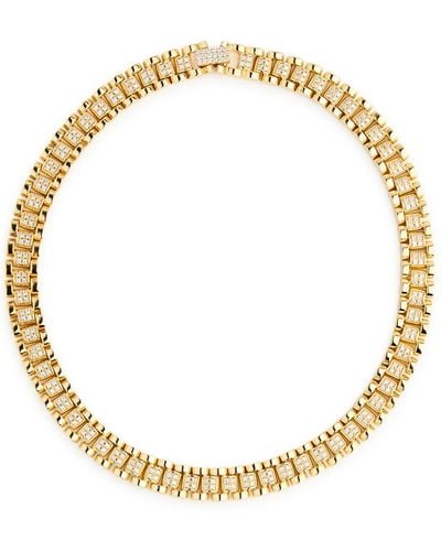 Anisa Sojka Crystal-Embellished 18Kt-Plated Necklace - Metallic