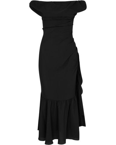 Vivienne Westwood Ginnie Off-The-Shoulder Midi Dress - Black