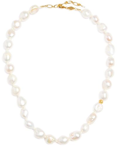 Anni Lu Stellar Y 18kt Gold-plated Necklace - White