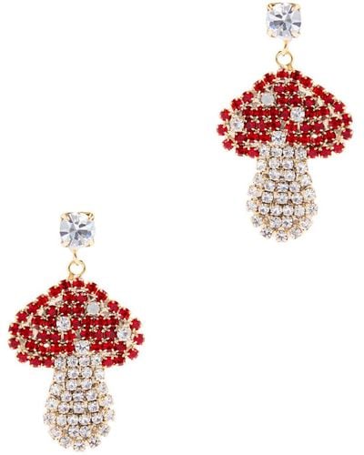 Rosantica Finferli Crystal-embellished Drop Earrings - Red