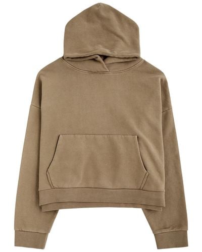 Entire studios Faded Hooded Cotton Sweatshirt - Natural
