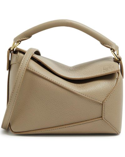 Loewe Puzzle Edge Mini Leather Cross-body Bag - Metallic