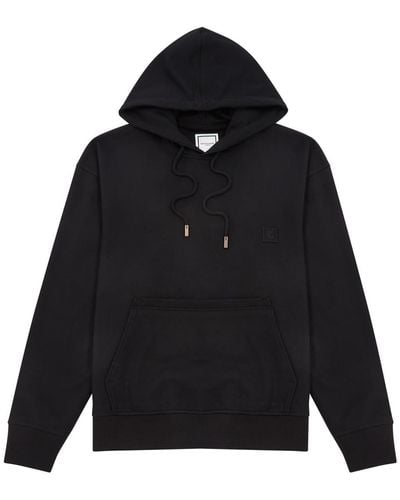 WOOYOUNGMI Logo-Embroidered Hooded Cotton Sweatshirt - Black
