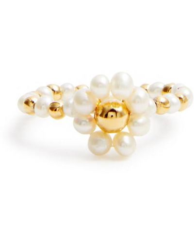 Daisy London X Shrimps And 18kt Gold-plated Ring - White