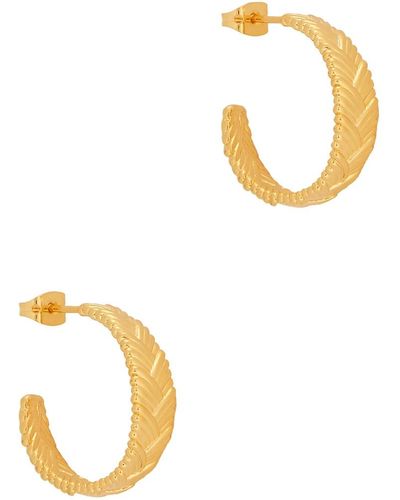 Missoma Braid Medium 18kt -plated Hoop Earrings - Metallic
