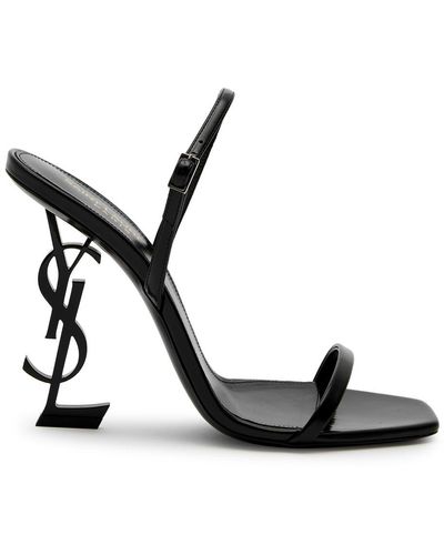 Saint Laurent Opyum 110 Patent Leather Sandals - Black