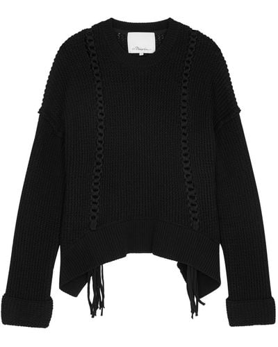 3.1 Phillip Lim Cotton-Blend Sweater - Black
