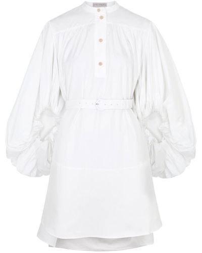 Palmer//Harding Tender Cotton-Poplin Mini Dress - White