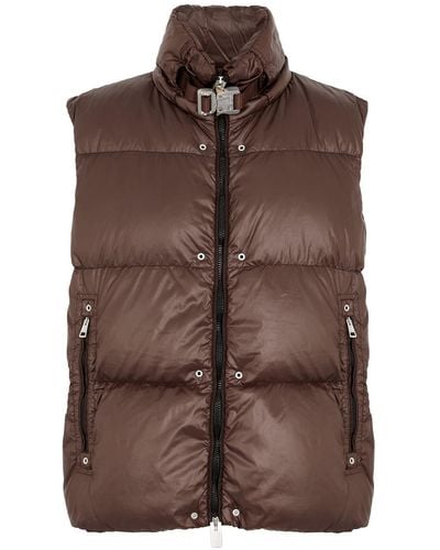 Moncler 6 1017 Alyx 9sm Islote Quilted Shell Gilet - Brown