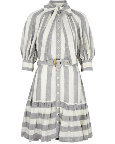 Zimmermann Matchmaker Striped Dress - Gray