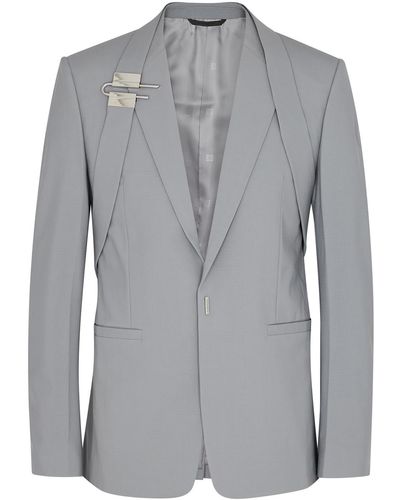 Givenchy U-lock Harness Wool-blend Blazer - Gray