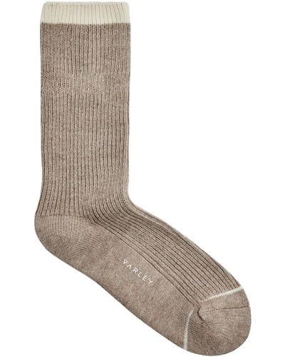Varley Kerry Ribbed Jersey Socks - Gray