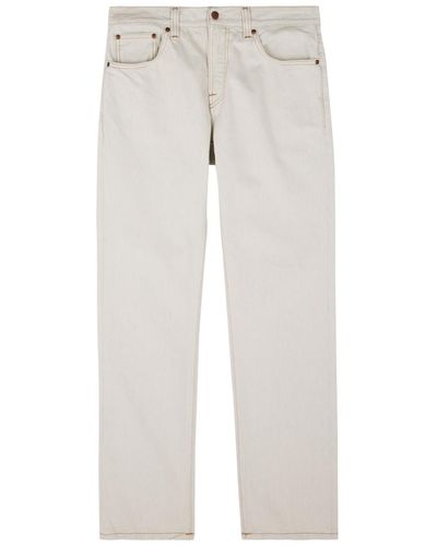 Nudie Jeans Gritty Jackson Straight-leg Jeans - White