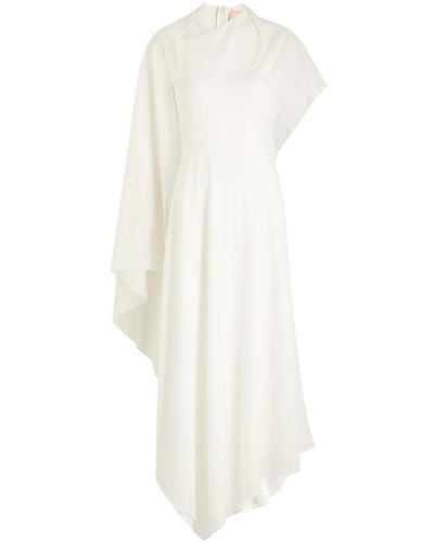 ROKSANDA Pascale Cape-Effect Draped Maxi Dress - White