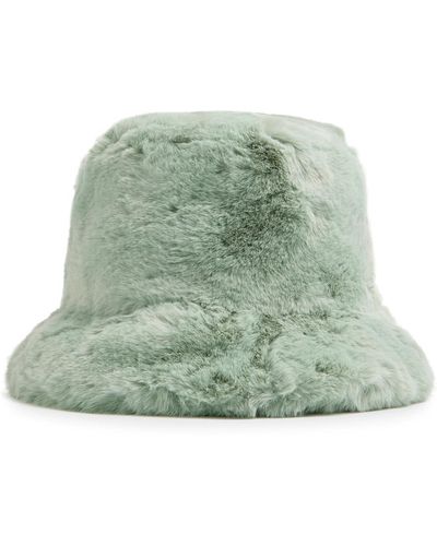 Jakke Hattie Faux Fur Bucket Hat - Green