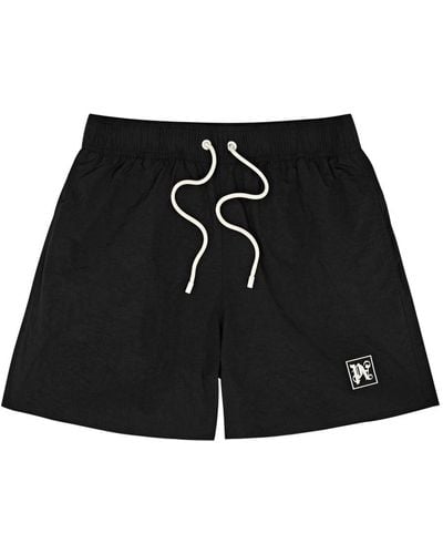 Palm Angels Logo Shell Swim Shorts - Black