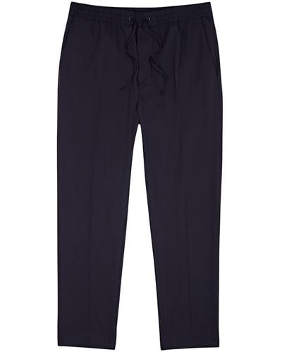 Calvin Klein Tapered Twill Trousers - Blue