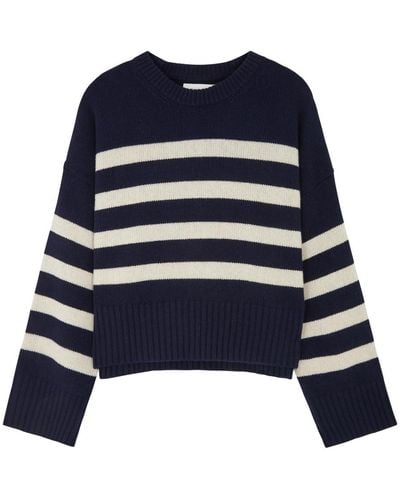 Skall Studio Campa Stripe-intarsia Wool Sweater - Blue