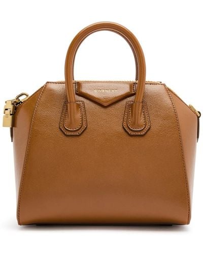 Givenchy Antigona Mini Leather Top Handle Bag - Brown