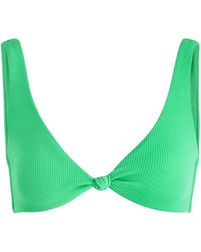 Melissa Odabash Ibiza Ribbed Bikini Top - Green