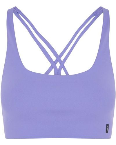 On Shoes Movement Stretch-Jersey Bra Top - Purple