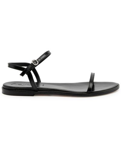 Aeyde Nettie Leather Sandals - Black
