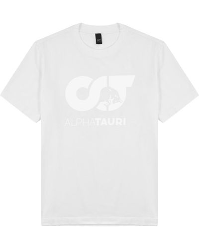 Alpha Tauri Jero Logo-Print Stretch-Cotton T-Shirt - White