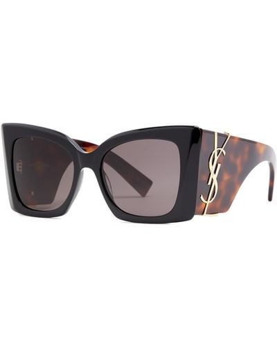 Saint Laurent Oversized Cat-eye Sunglasses - Brown