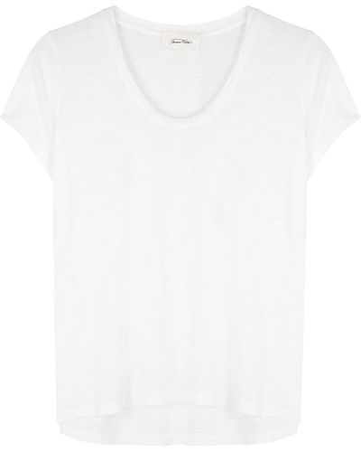 American Vintage Jacksonville Slubbed Cotton-Blend T-Shirt - White