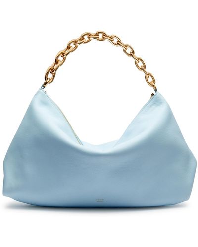 Khaite Clara Leather Shoulder Bag - Blue