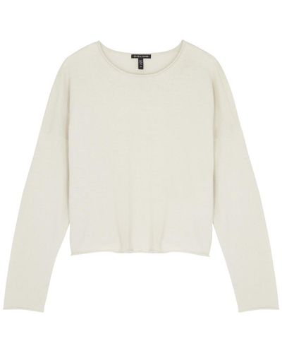 Eileen Fisher Knitted Cotton Sweater - White