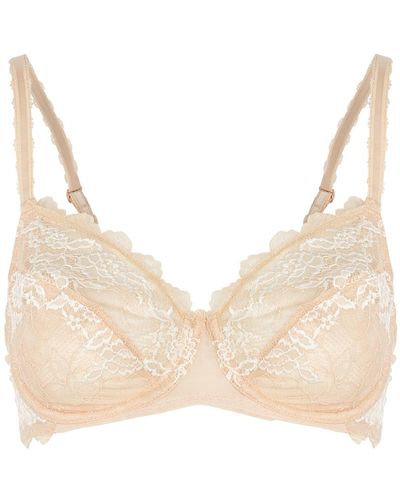 WACOAL Lace and stretch-jersey underwired balconette bra