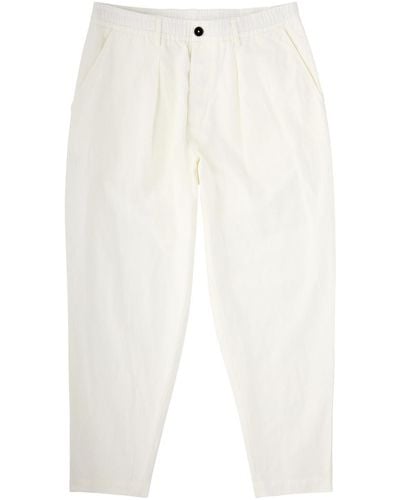 Universal Works Tapered Linen-Blend Pants - White