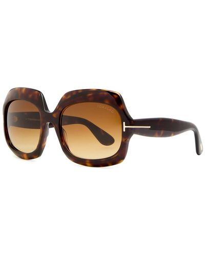 Tom Ford Ren Oversized Sunglasses - Brown