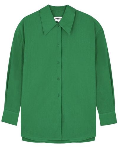 YMC Lena Cotton-poplin Shirt - Green