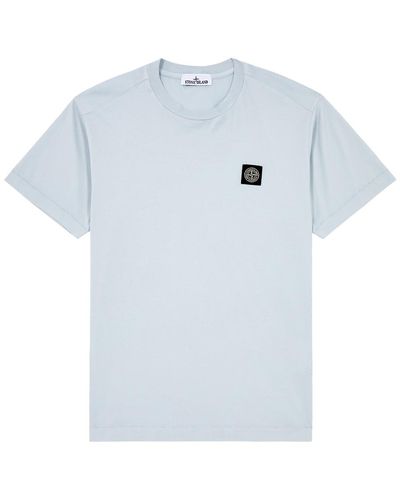 Stone Island Logo Cotton T-Shirt - White