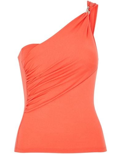 GIMAGUAS Julia One-shoulder Stretch-jersey Top - Orange