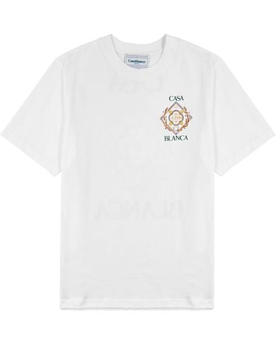 Casablancabrand Championship Printed Cotton T-shirt - White