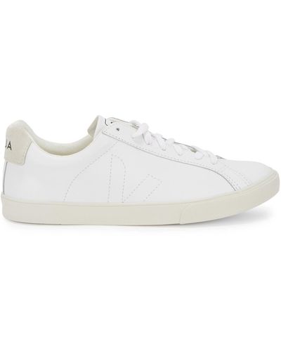 Veja Esplar Embroidered Leather Sneakers - White