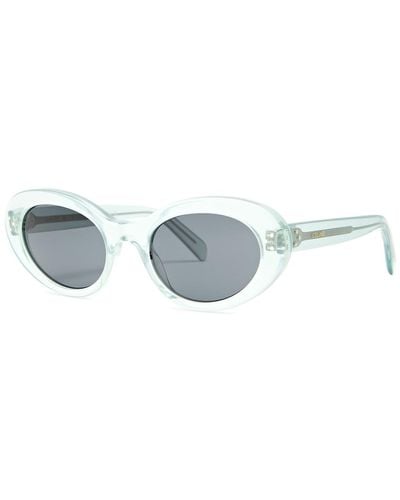 Celine Oval-Frame Sunglasses - Blue