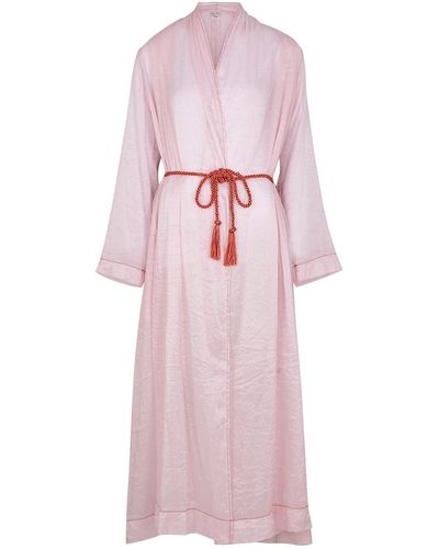 Forte Forte Vestaglia Light Pink Organza Kimono