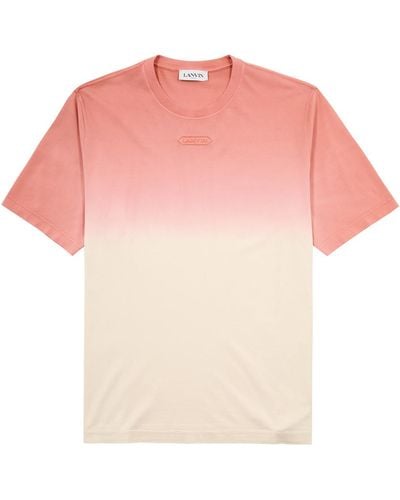 Lanvin Dégradé Cotton T-Shirt - Pink