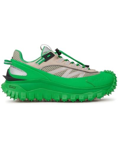 3 MONCLER GRENOBLE Trailgrip Paneled Canvas Sneakers - Green