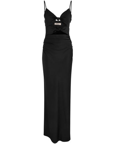 Bec & Bridge Mari Lou Cut-Out Satin Maxi Dress - Black