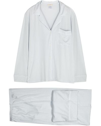 Eberjey Gisele Light Jersey Pyjama Set - White