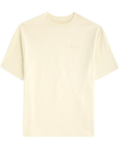 Amiri Logo-Embroidered Cotton T-Shirt - Natural