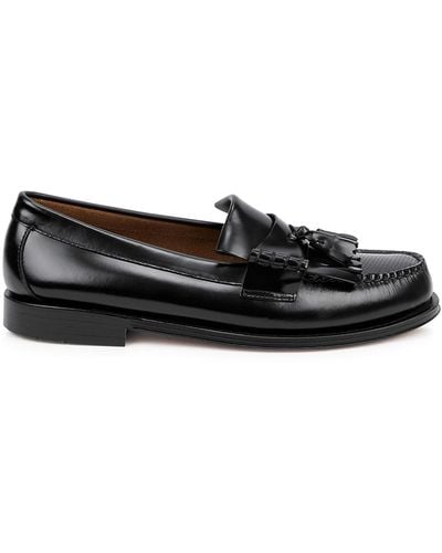 G.H. Bass & Co. Kiltie Tasselled Leather Loafers - Black