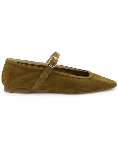 Le Monde Beryl Mary Jane Suede Ballet Flats - Green
